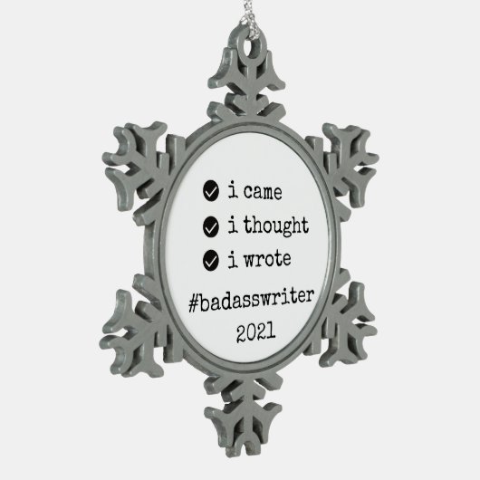 badasswriter tree ornament - ik schreef : (Links)
