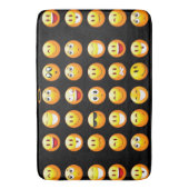 badbadkamerbad met zwarte emojis badmat (Voorkant Verticaal)