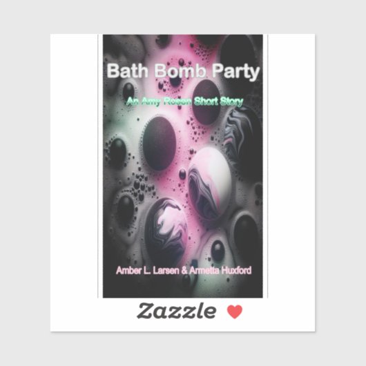 Badbom feest verpakking sticker (Vel)