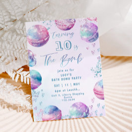 Badbom maken verjaardagsfeestje kaart