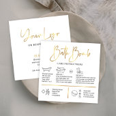 Badbom verzorging instructies chique wit & goud Lo Vierkante Visitekaartje