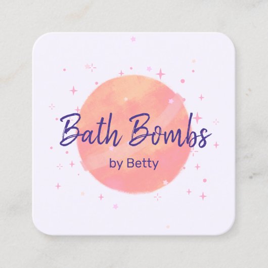 badbommen oproepkaart contactkaartje (Voorkant)