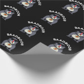 Badboon Funny Bad Baboon Pun Dark BG Cadeaupapier (Hoek)