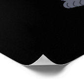 Badboon Funny Bad Baboon Pun Dark BG Poster (Hoek)