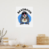 Badboon Funny Bad Baboon Pun Poster (Keuken)