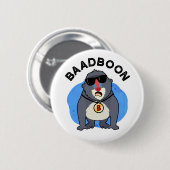Badboon Funny Bad Baboon Pun Ronde Button 5,7 Cm (Voorkant /achterkant)