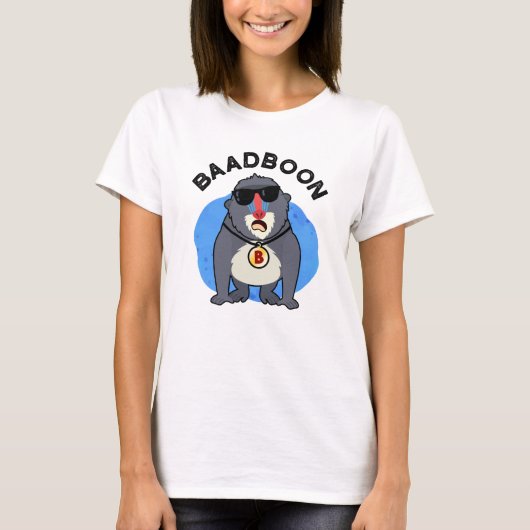 Badboon Funny Bad Baboon Pun T-shirt (Voorkant)