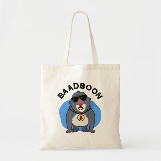 Badboon Funny Bad Baboon Pun Tote Bag (Voorkant)