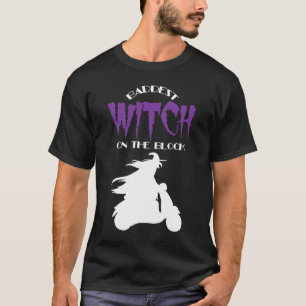 Baddest Biker Witch op het blok Halloween Costum T-shirt