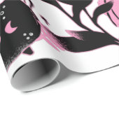 Baddest Witch in Town Halloween roze en eng Cadeaupapier (Rol Hoek)