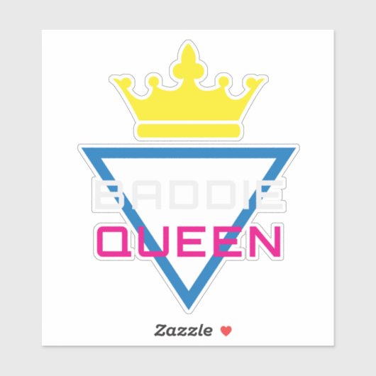 Baddie Queen Kroon Y2K Sticker (Vel)