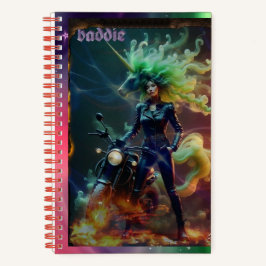 Baddie Unicorn Biker Notitieboek