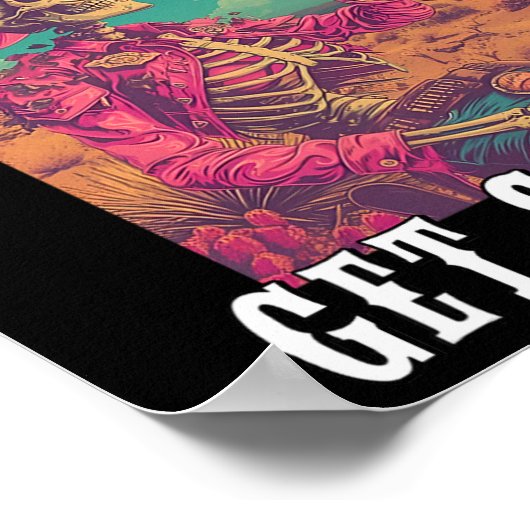 Baddies Get Saddies  Cowboy Skeleton Hallow Poster (Hoek)