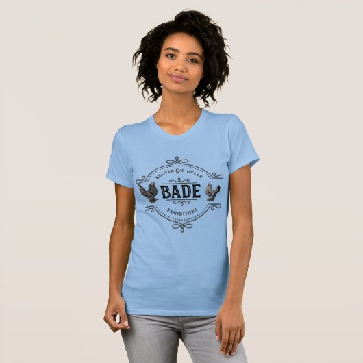 BADE (Donker) Bella Canvas Fine Jersey T-Shirt (Voorkant volledig)