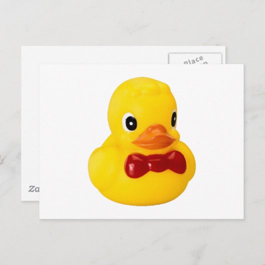 Badeente Quietschente rubbereend Briefkaart (Voorkant / Achterkant)