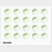 badehond gekleed ronde sticker (Vel)