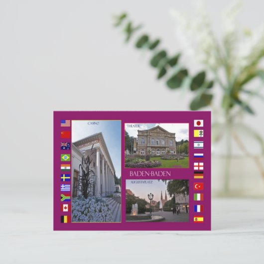 Baden-Baden Ansichtskarte Briefkaart (Staand voorkant)