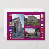 Baden-Baden Ansichtskarte Briefkaart (Voorkant / Achterkant)
