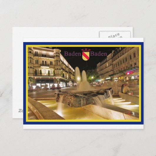 Baden-Baden Ansichtskarte Briefkaart (Voorkant / Achterkant)