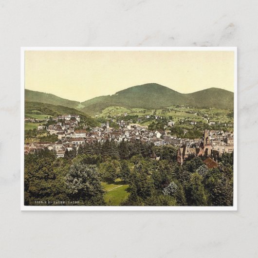 Baden-Baden, Baden, Duitsland, zeldzaam Photochrom Briefkaart (Voorkant)