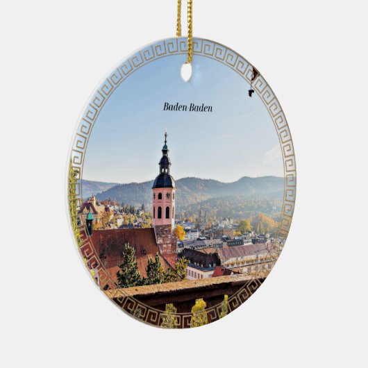 Baden-Baden, Duitsland; Keramisch Ornament (Rechts)