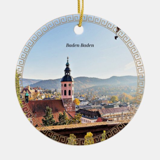 Baden-Baden, Duitsland; Keramisch Ornament (Voorkant)