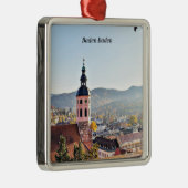 Baden-Baden, Duitsland, schilderachtig landschap Metalen Ornament (Rechts)