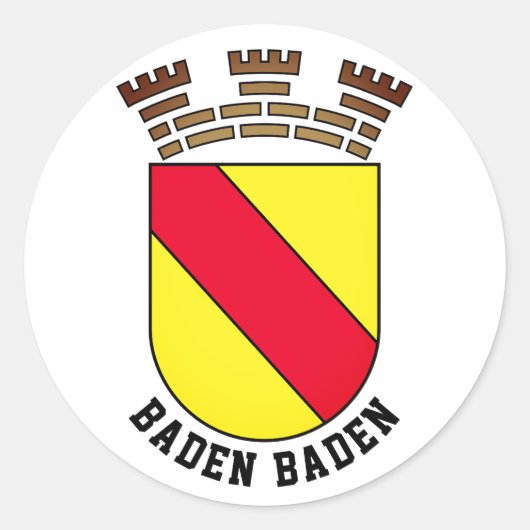 Baden Baden-wapen - DUITSLAND Ronde Sticker (Voorkant)
