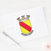 Baden Baden-wapen - DUITSLAND Ronde Sticker (Envelop)
