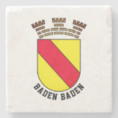 Baden Baden-wapen - DUITSLAND Stenen Onderzetter (Voorkant)