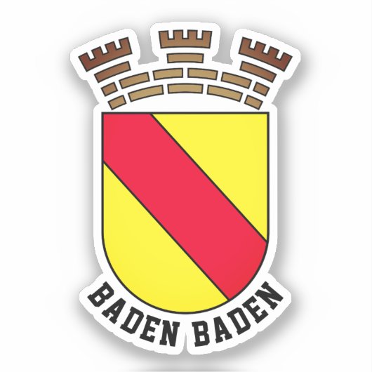 Baden Baden-wapen - DUITSLAND Sticker (Voorkant)