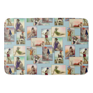  baden Beauties op blauw Badmat