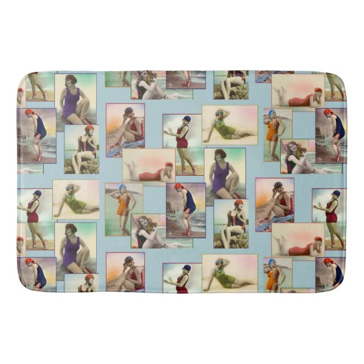 baden Beauties op blauw Badmat (Voorkant)