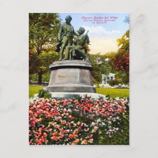 Baden bei Wien, Lanner-Strauss-Denkmal Briefkaart (Voorkant)