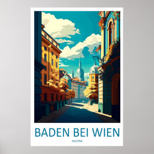 Baden Bei Wien Vintage Reiseposter Ski Nationaal Poster