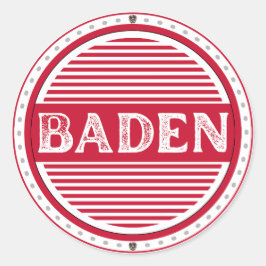Baden City Pride Embleem – Oostenrijkse identiteit Ronde Sticker
