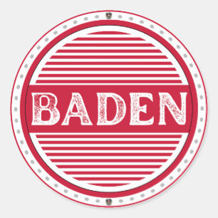 Baden City Pride Embleem – Oostenrijkse identiteit Ronde Sticker