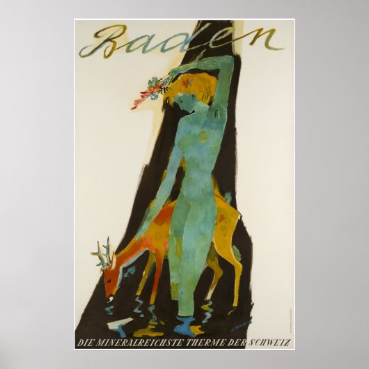 Baden, Die mineralreichste therme des Schweiz, Poster (Voorkant)