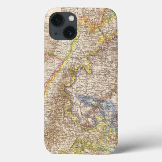 Baden Duitsland Atlas Kaart Case-Mate iPhone Case (Achterkant)