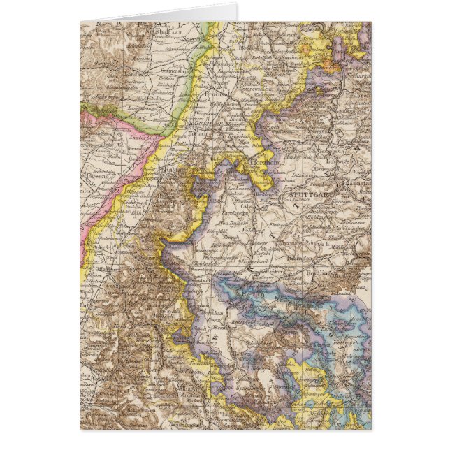 Baden Duitsland Atlas Map (Voorkant)