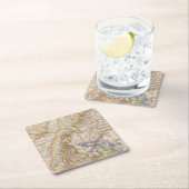 Baden Duitsland Atlas Map Kartonnen Onderzetters (Insitu)