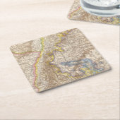 Baden Duitsland Atlas Map Kartonnen Onderzetters (Schuin)