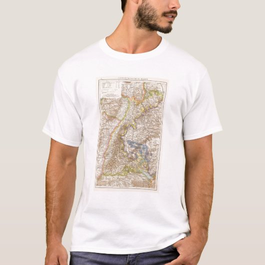 Baden Duitsland Atlas Map T-shirt (Voorkant)