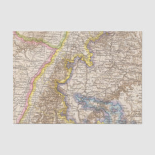 Baden Duitsland Atlas Map Tissuepapier