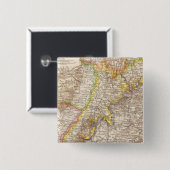 Baden Duitsland Atlas Map Vierkante Button 5,1 Cm (Voorkant /achterkant)