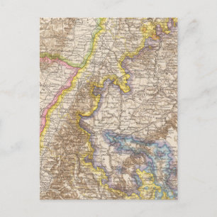 Baden Germany Atlas Map Briefkaart