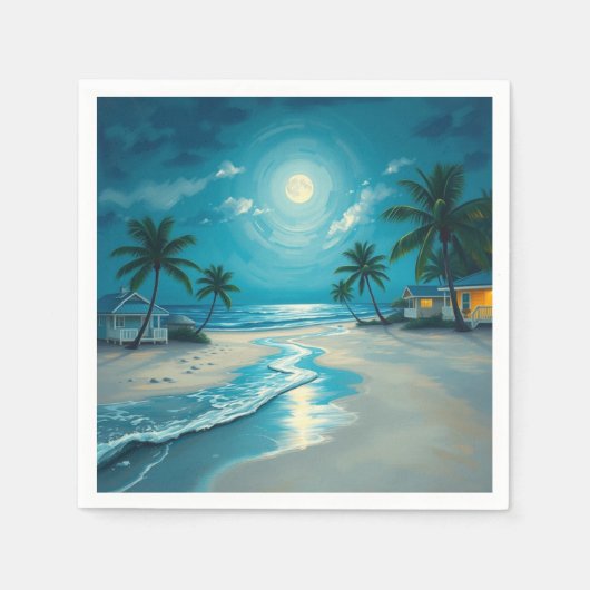 Baden in het maanlicht servet (Voorkant)