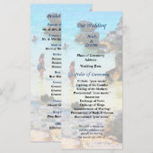 Baden in het Ocean St. George Wedding Programme Programmakaart (Voorkant / Achterkant)