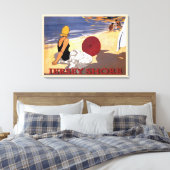Baden van Jersey Shore Beach Canvas Afdruk (Insitu (Slaapkamer))