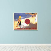 Baden van Jersey Shore Beach Canvas Afdruk (Insitu (Houten vloer))